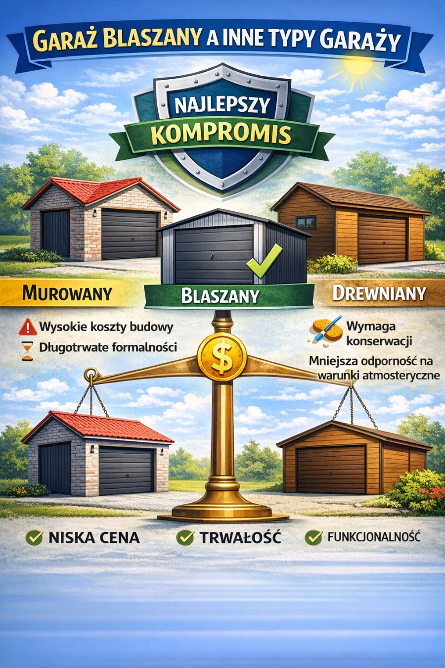 garaż blaszany zalety 